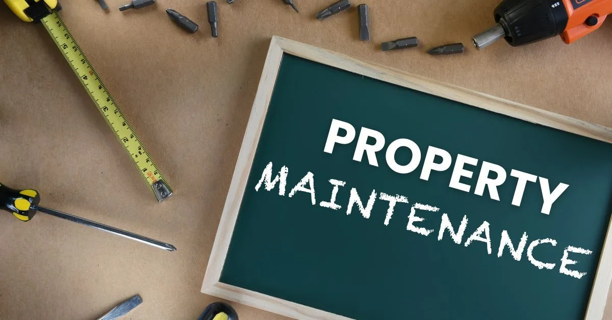 Property maintenance and repair work in progress.